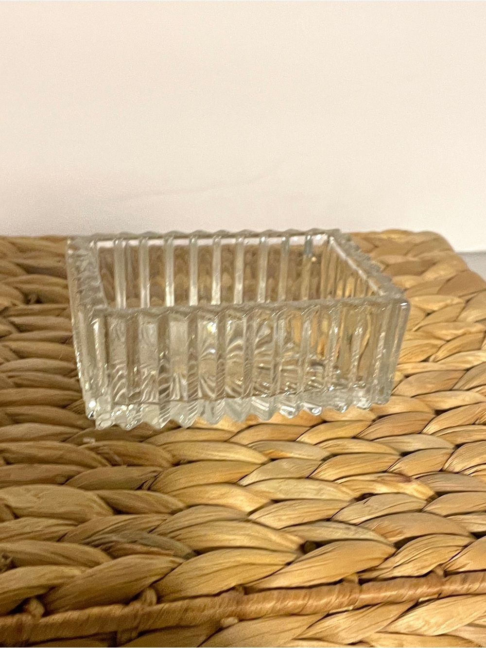 VTG Heisey Ridgeleigh Rectangular Glass Trinket Box 3.75”